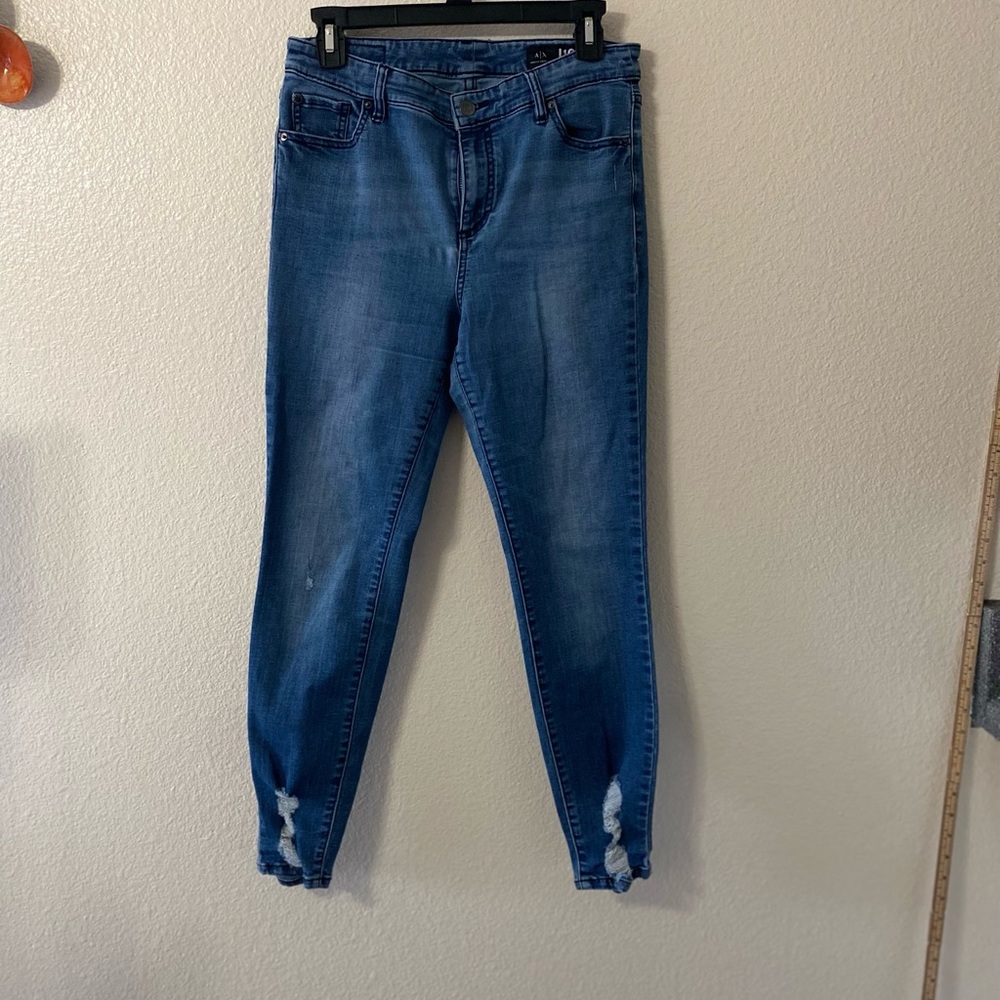 Giorgio Armani Distressed Blue Skinny Jeans